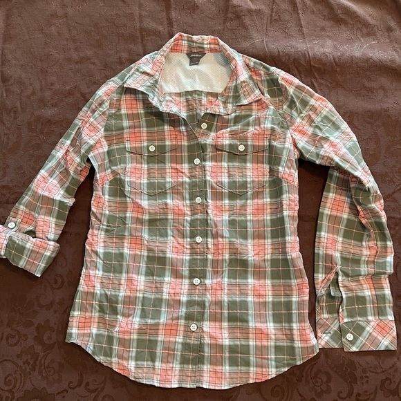 Eddie Bauer travel shirt flannel long sleeve NWOT - Picture 1 of 5